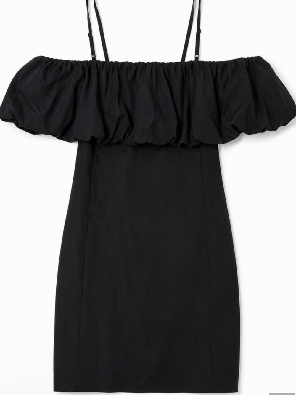 a new day Black Off-the-Shoulder Puff Sleeve Dress